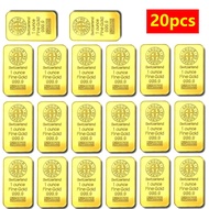 NEW5/10/20pcs 1 Ounce Gold Bars 24K Gold Plated 1 oz Swiss Argor Heraeus Gold Bar Gold Coin Bullion