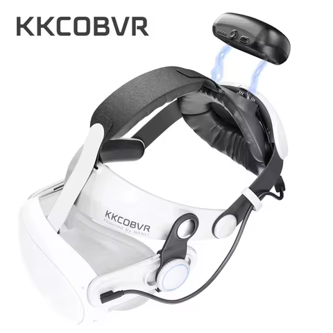 KKCOBVR Q3 PRO Strap with 10,000mAh Compatible with Meta Quest 3/3S Accessories Enhanced Comfort Eli