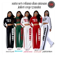 One set of pants and tops, crop jackets,/ sets, gymnastics workouts,/s, gymnastics suits outdoorWani