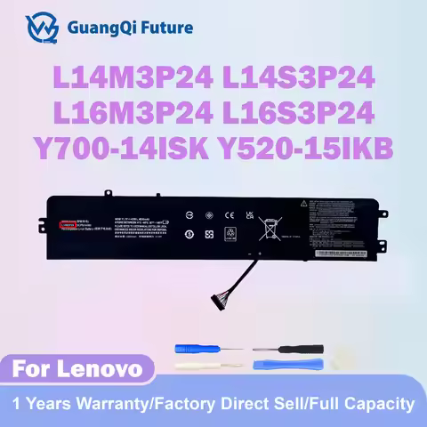 L14M3P24 4050mAh 45Wh Laptop Battery Replacement For Lenovo IdeaPad Y700-14ISK 700-15ISK 700-17ISK L