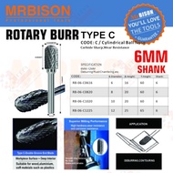 MRBISON BRAND ROTARY BURR TYPE C RB06C0616 RB06C0820 RB06C1020 RB06C1225