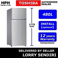 TOSHIBA 480L 2 Door Inverter Fridge Refrigerator GR-A48MBZ (RS) Peti Sejuk 冰箱【HPH】