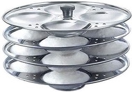 Whopper Stainless Steel Idli Maker Stand with 6 Plates and 24 Cavities 4 Cavities in 1 Plate - Makes 24 Idlis