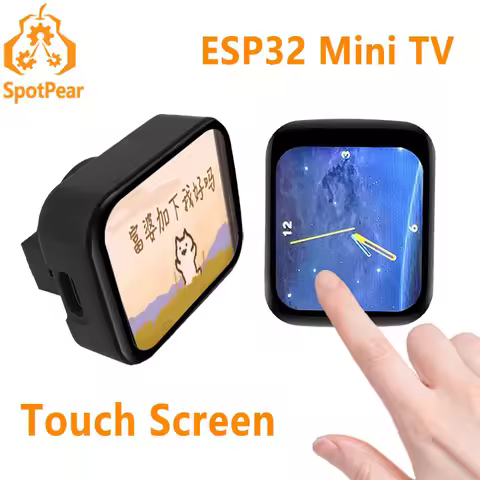 ESP32 C3 MINI TV With Case BatBOX LVGL Astronaut Clock Watch Buzzer 1.69 inch LCD TouchScreen Displa