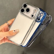 Luxury Plating Color Transparent Phone Case For iPhone 17 Air 16 15 Pro Max Plus 16E 15E iP17 ip16 i