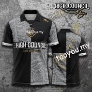 RETRO COLLAR VIRAL HIGH COUNCIL HC BLACK VOLUME 1  Baju Raya 2023  Baju Jersey Viral Tiktok 2023