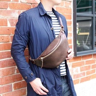 日本輕量 率性俐落牛皮胸包/側背包 Made in Japan by SLOW