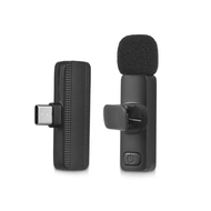 Mikrofon Mic Nirkabel 1Mic 1 Receiver Lavalier Portabel Audio Video pembuatan Rekaman Wireless Live 
