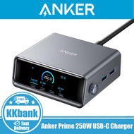 Anker Prime 250W USB-C Charger, Ultra-Fast 6-Port GaN Charging Station, 2.26" LCD Display