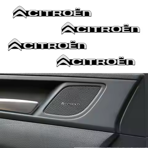 Car Audio Decorate 3D Aluminum Badge Emblem Stickers For Citroen C1 C3 C4 C5 C6 2CV VTS Picasso Cros