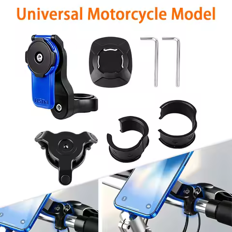 Quick Lock Motorcycle Handlebar Phone Mount Base Kit, Anti-Vibration Bracket Adapter Fit For SP Conn