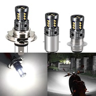 1PC Motorcycle LED Headlight Bulb H4 High/Low Beam S2 BA20D P15D H6 12V White Fog Light DRL Compatib