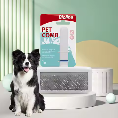 Bioline Pet Cat Dog Comb Effective to Remove Floating Hair Comb Pet Dog Hair Cleaning Pet Supplies