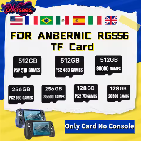 FOR ANBERNIC RG556 Handheld Game Console Memory Card SD Card TF Card 61000 Games128G 512G 256G PSP P