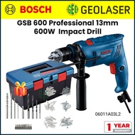 BOSCH GSB 600 600W 13mm Electric Impact Hammer Drill in Fisherman Box & Accessories GSB600 GSB10RE