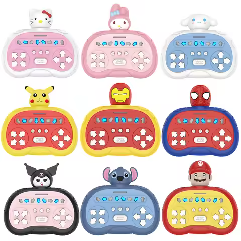 Pikachu Puzzle Quick Push Game Pop Up Fidget Bubble Electronic Pop it Pro Game Light AntiStress Toys