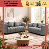 ⭐ EWJ Furniture 8787 Sofa 2+3 Seater | Modern Fabric Sofa | Easy Clean | Zig Zag Spring | Living Roo