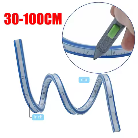 1PC Flexible Curve Ruler Drafting Drawing Tool Snake Shaped Ruler Flex Curved Ruler Quilting Plastic