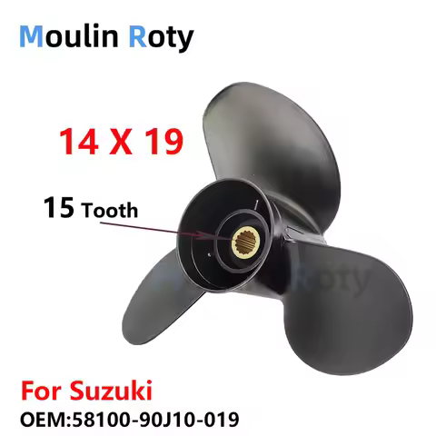 Marine Propeller 14X19 for Suzuki Dt90-Dt140 3 Blades Aluminum 15 Tooth Rh Oem No.: 58100-90J10-019 
