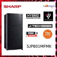Sha rp SJP801MFMK Fridge 2 Doors G720L Inverter Black Metal