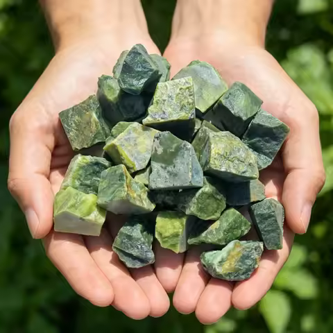 1pc/3pcs Random Natural Jade Rough Stone Natural Rough Crystal Mineral Specimen, Raw Rock Home Decor