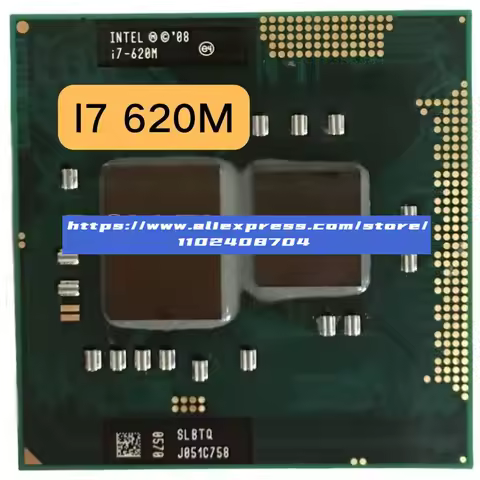 Original Intel Core I7 620m I7-620M SLBTQ SLBPD Dual Core Laptop CPU 4M/2.66GHz/3333 MHz Socket G1 P