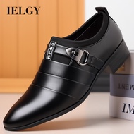 IELGY 【38-48】 New Leather Shoes Men's Business Dress Shoes Large Size Pointed Casual Shoes
