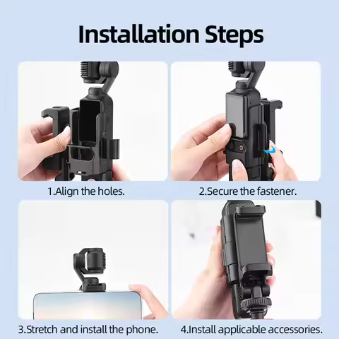 Portable Cell Phone Expansion Holder for DJI OSMO POCKET 3 Horizontal/Vertical Shooting Protective B