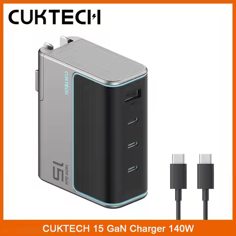 CUKTECH 15 GaN Charger 140W Set 3C1A AD1404U Portable Charger For Xiaomi Samsung MacBook with PD3.1 