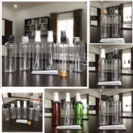 [ Chai trong suốt 100ml ]  50 Chai hủ nhựa 100ml nắp bật / xịt sương / xịt giọt / nắp nhôm- Chai pet