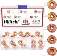 Hilitchi 20PCS 5 Sizes Vertical Toroid Magnetic Inductor Assortment Sets 22UH-10A 50UH-5A 100UH-6A 2
