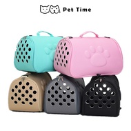 （Pet Time）Pet bag Portable bag for going out Breathable cat dog bag Foldable pet backpack