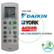 DAIKIN / YORK / ACSON AIR CONDITIONER AIR-COND REMOTE CONTROL (GA) *OEM*