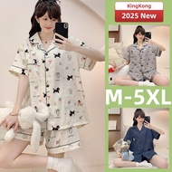 XB M-5XL Cotton Pyjamas Set - Plus Size Women's Loose Sleepwear