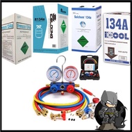 ACM Manifold Gauge Set R134a Meter Gas 13.6kg Gas Aircond Car Peti Ais R134 134A fluid Oil Treatment