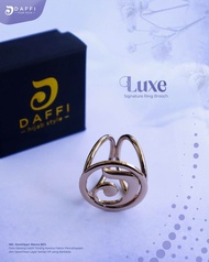 Luxe Ring Bros Daffi Hijab Brooch Premium Emas Diamond Swarovski Peniti Hijab