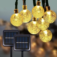Solar Globle String Light Outdoor Waterproof Garden Decor Fairy Lights Auto On/Off, Decorative Light