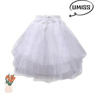Petite White A-Line Crinoline Skirt - Hoop-Free Lolita Style