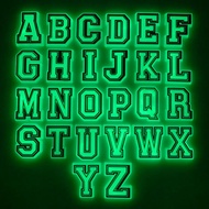 The illuminated letters at night  Shoe Charms Sandals Pendant Button jibbit Shoe Clog Pins Gifts for