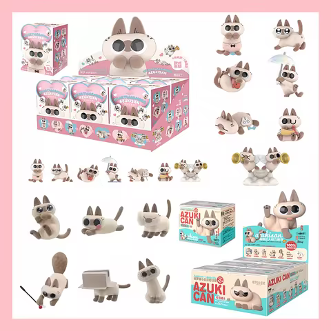 Original Blind Box Azuki Can Azukisan’S Daily Life 2nd 3nd Series Mystery Box Siamese Cat Cute Model