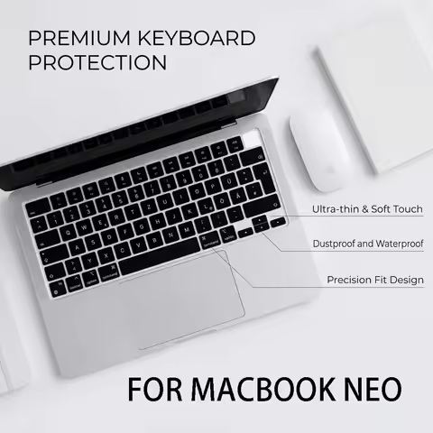 German Language Keyboard Skin for Macbook Neo 13 Inch with Touch ID A18 ProA3404 UK Key Silicone Key
