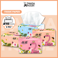 PANDA HOUSE 3PLY Bamboo Soft Tissue Thick Facial Tissue Baby Tissue Paper Towel Kertas Tisu Tandas B