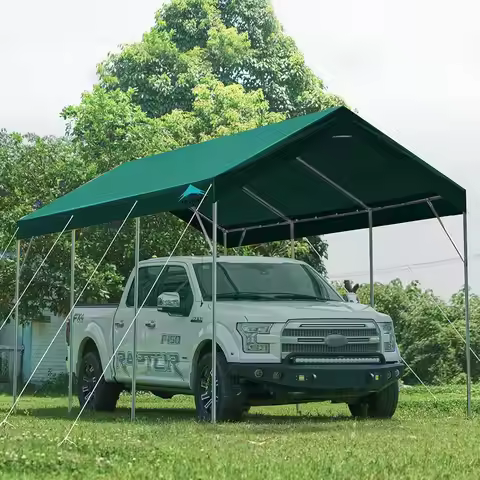 12x20 ft Heavy Duty Carport Potable Car Canopy Garage Party Tent Boat Shelter, Adjustable Height fro