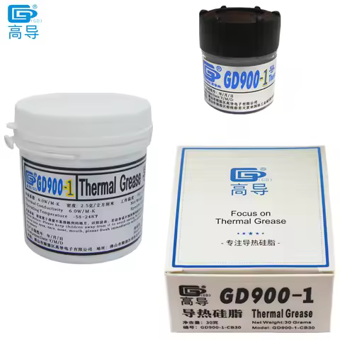 Net Weight 30/150 Grams 6.0 W/M-K Gray GD900-1 Thermal Conductive Grease Paste Plaster Heat Sink Com