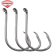 PROBEROS Barbed Fishing Hook 100pcs Stainless Steel Chemically Sharpened Octopus Circle Single Hook