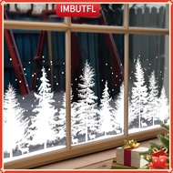 【IMBUTFL】White Christmas Window Cling Static Decal Snowflake Christmas Trees Deer Design❀