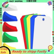 500 Pieces 4 3/4Inch X 2 3/8Inch Plastic Shipping Tags Colorful Blank Labeling Tags Waterproof Hang 