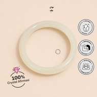Zupazupazuuu | Bangle White Agate 8mm I Bangle Bracelet 8mm Genuine Crystal Bangle Bracelet I Origin