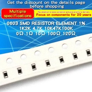 100pcs 1% 0603 SMD Chip Resistor  0Ω~10MΩ 0.39 2.2 10 100 200 470 910 1K 2.2K 10K 47K 100K 200K 240K