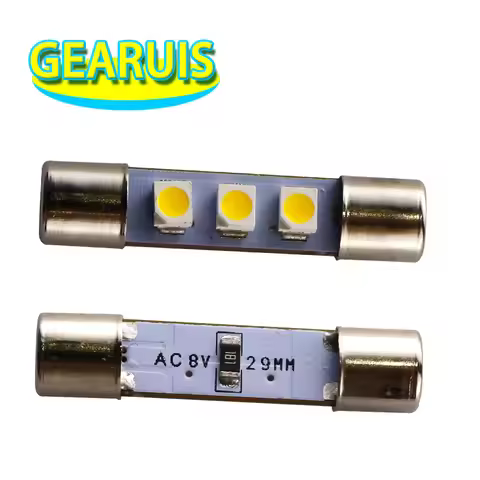 50X AC 8V Audio equipmen receiver Reading Light Festoon T6.3 C5W 29mm 31mm 30mm 3 SMD 3528 1210 LED 
